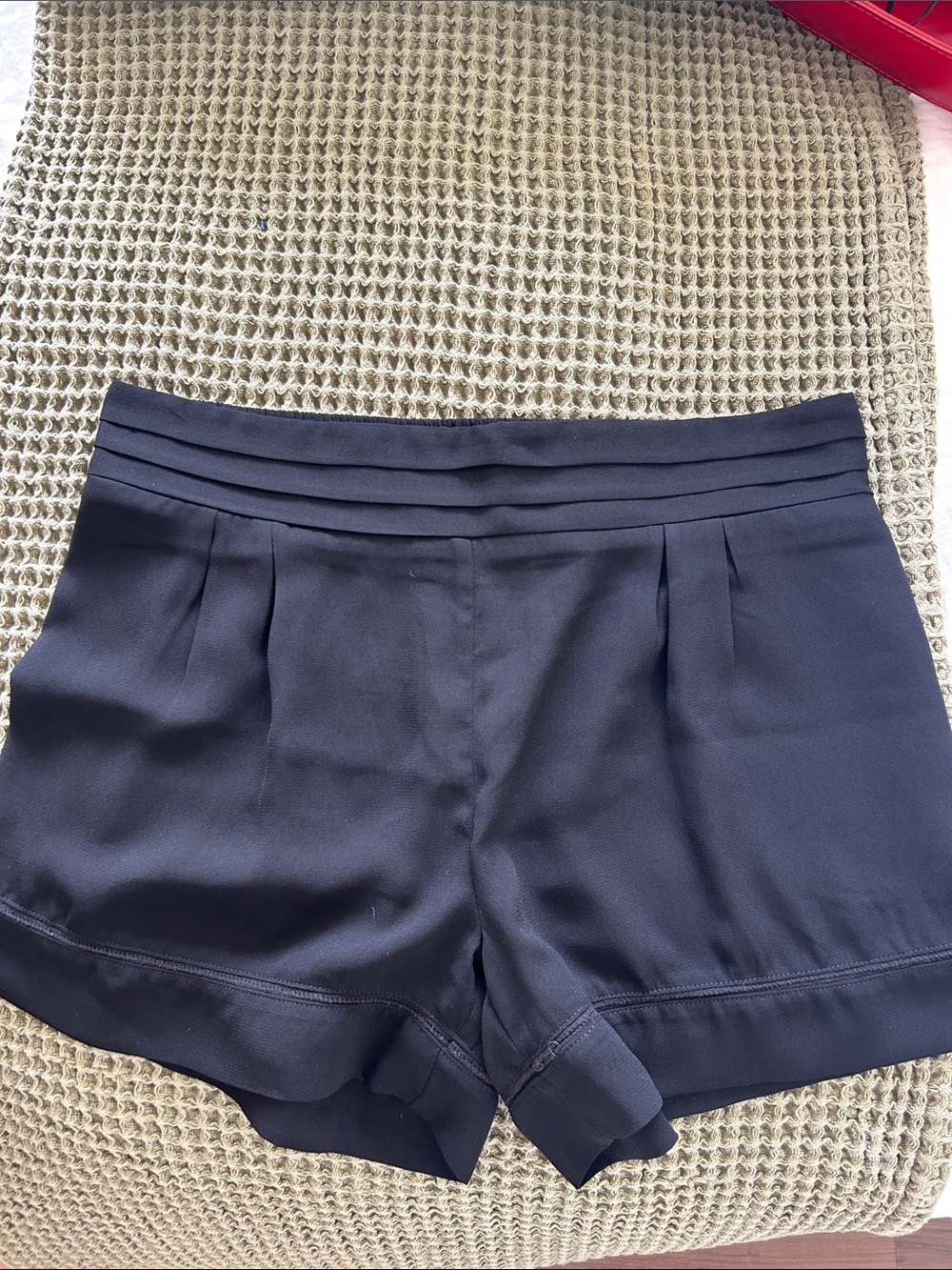 bishop + young Black High-Waist Pleated Front Dress Shorts